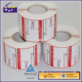 Blank white label stickers/self adhesive roll blank label sticker
